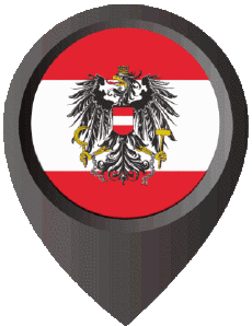 Flags Europe Austria Location Pin 