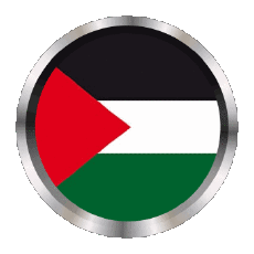 Drapeaux Asie Palestine Rond - Anneaux 