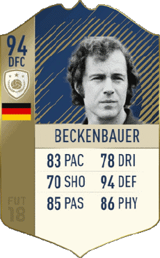 Multimedia Vídeo Juegos F I F A - Jugadores  cartas Alemania Franz Beckenbauer 