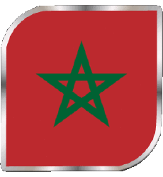 Flags Africa Morocco Square 