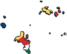 Bandiere Africa Seychelles Carta Geografica 