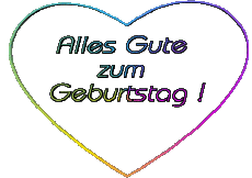 Messages Allemand Alles Gute zum Geburtstag Herz 001 