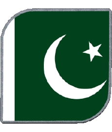 Drapeaux Asie Pakistan Carré 