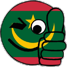 Drapeaux Afrique Mauritanie Smiley - OK 