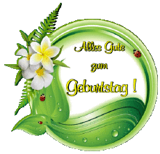 Nachrichten Deutsche Alles Gute zum Geburtstag Blumen Transparenter Hintergrund 011 