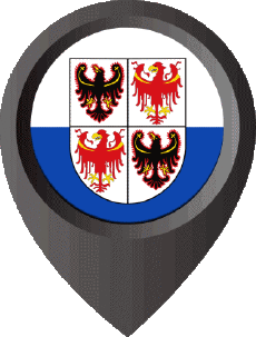 Banderas Europa Italia Trentino-Alto Adige Marcador de ubicación 