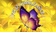 Messages Espagnol Feliz Cumpleaños Mariposas Fond Animé 001 