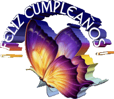 Nachrichten Spanisch Feliz Cumpleaños Mariposas 001 
