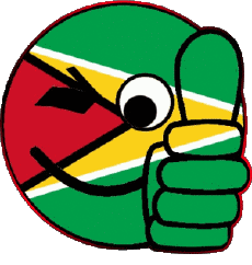 Fahnen Amerika Guyana Smiley - OK 
