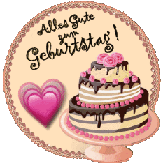 Messages German Alles Gute zum Geburtstag Kuchen 006 