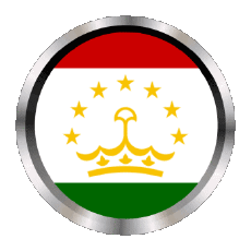 Bandiere Asia Tajikistan Rotondo - Anelli 