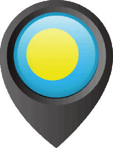 Fahnen Ozeanien Palau Standort-Pin 