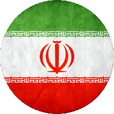 Drapeaux Asie Iran Rond 