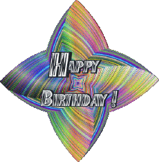 Messagi Inglese Happy Birthday Abstract - Geometric Sfondo trasparente 018 