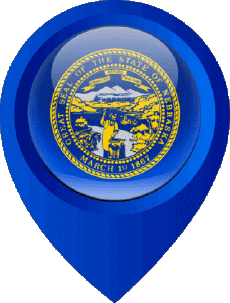 Flags America U.S.A - States Nebraska Location Pin 