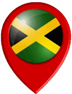 Fahnen Amerika Jamaika Standort-Pin 