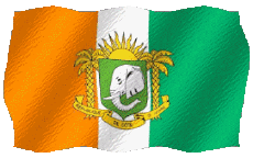 Banderas África Costa de Marfil Ondulación 