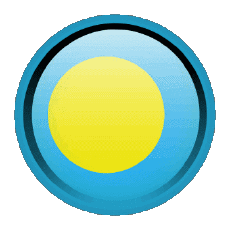 Drapeaux Océanie Palaos Rond - Anneaux 