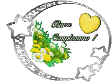 Nachrichten Italienisch Buon Compleanno Floreale Transparenter Hintergrund 010 