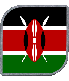Bandiere Africa Kenia Quadrato 