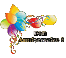 Messages Français Bon Anniversaire Ballons - Confetis 002 