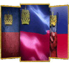 Drapeaux Europe Liechtenstein Forme 