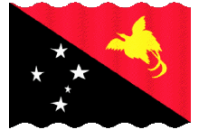 Fahnen Ozeanien Papua Neu-Guinea Welligkeit 