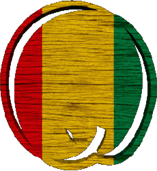 Drapeaux Afrique Guinée Forme 02 