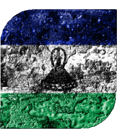 Drapeaux Afrique Lesotho Carré 