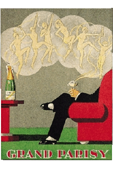 Humor -  Fun KUNST Retro Poster - Marken Champagne Divers 