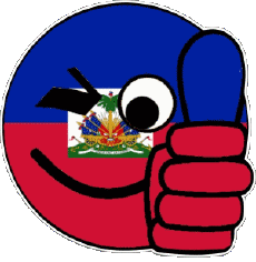 Banderas América Haití Smiley - OK 