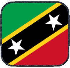 Bandiere America Saint Kitts e Nevis Quadrato 2 
