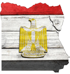 Bandiere Africa Egitto Carta Geografica 