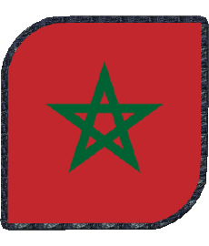 Bandiere Africa Marocco Quadrato 