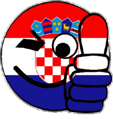 Flags Europe Croatia Smiley - OK 