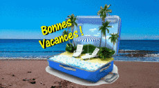 Messages Français Bonnes Vacances Fond Animé 003 