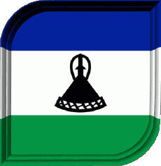 Flags Africa Lesotho Square 