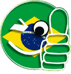 Drapeaux Amériques Brésil Smiley - OK 
