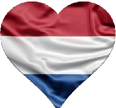 Banderas Europa Países Bajos Corazón 
