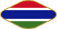 Fahnen Afrika Gambia Oval 02 