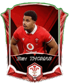 Sports Rugby - Joueurs Pays de Galles Equipe 2025 Ben THOMAS 