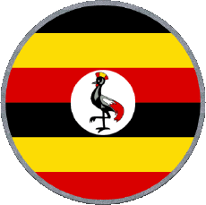 Fahnen Afrika Uganda Runde 