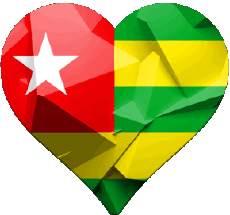 Drapeaux Afrique Togo Coeur 