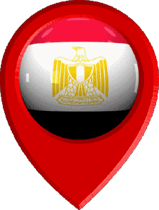 Fahnen Afrika Ägypten Standort-Pin 