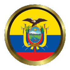 Drapeaux Amériques Equateur Rond - Anneaux 