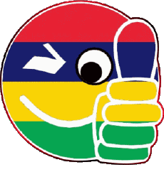 Flags Africa Mauritius Smiley - OK 