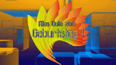 Messagi Tedesco Alles Gute zum Geburtstag Zusammenfassung - geometrisch Sfondo animato 002 