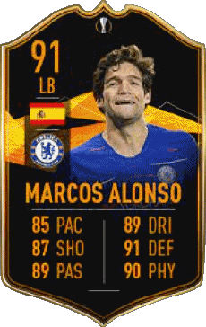 Multimedia Vídeo Juegos F I F A - Jugadores  cartas España Marcos Alonso Mendoza 