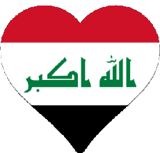 Bandiere Asia Iraq Cuore 