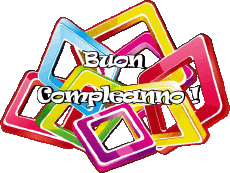 Messages Italien Buon Compleanno Astratto - Geometrico 017 